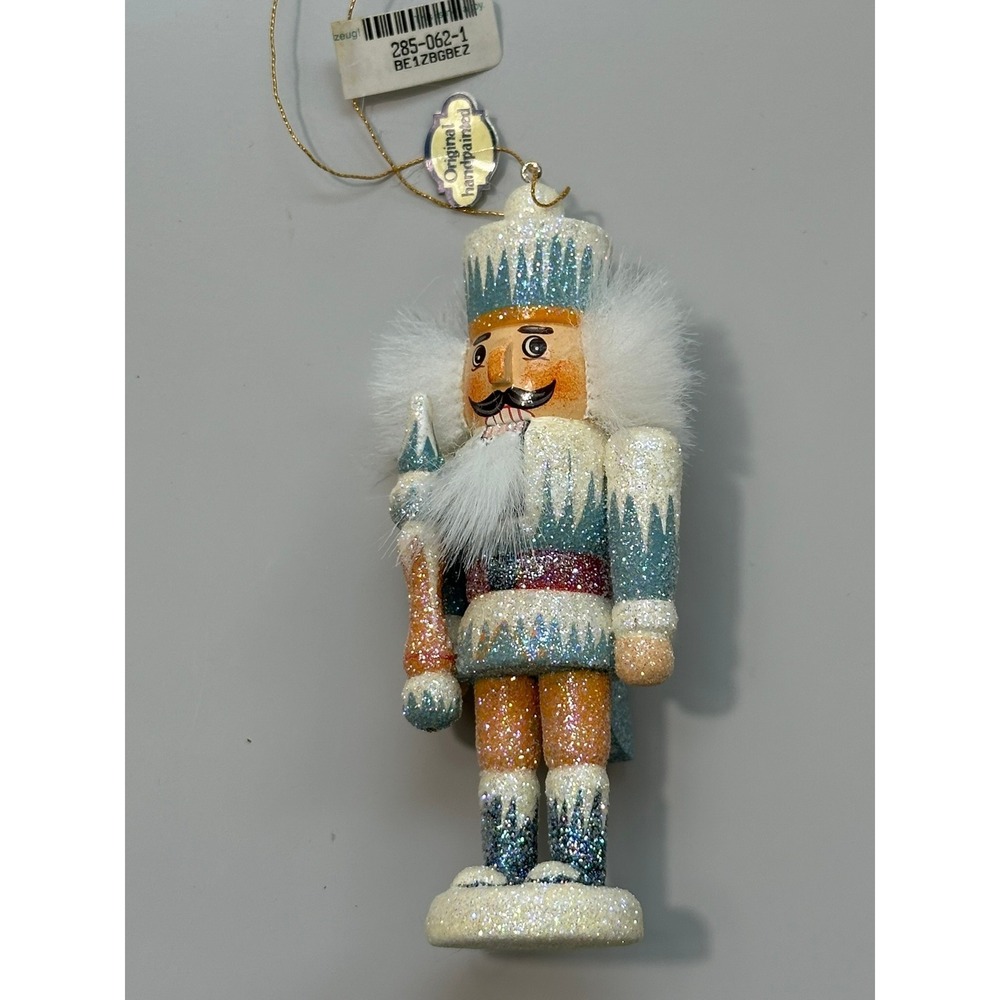 Kat'he Wohlfahrt German Nutcracker Ornament Handpainted Glittery Winter Soldier - Picture 6 of 9